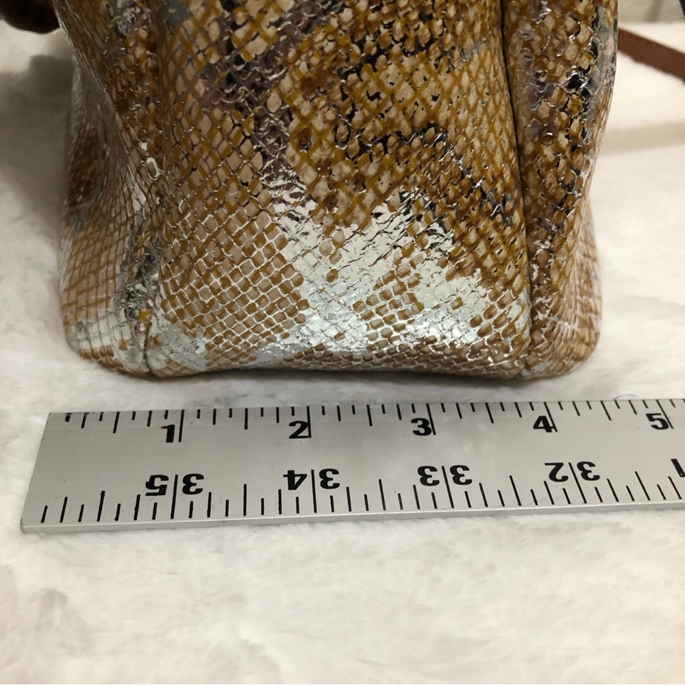 Patricia Nash Leather Metallic Python Crossbody B… - image 7